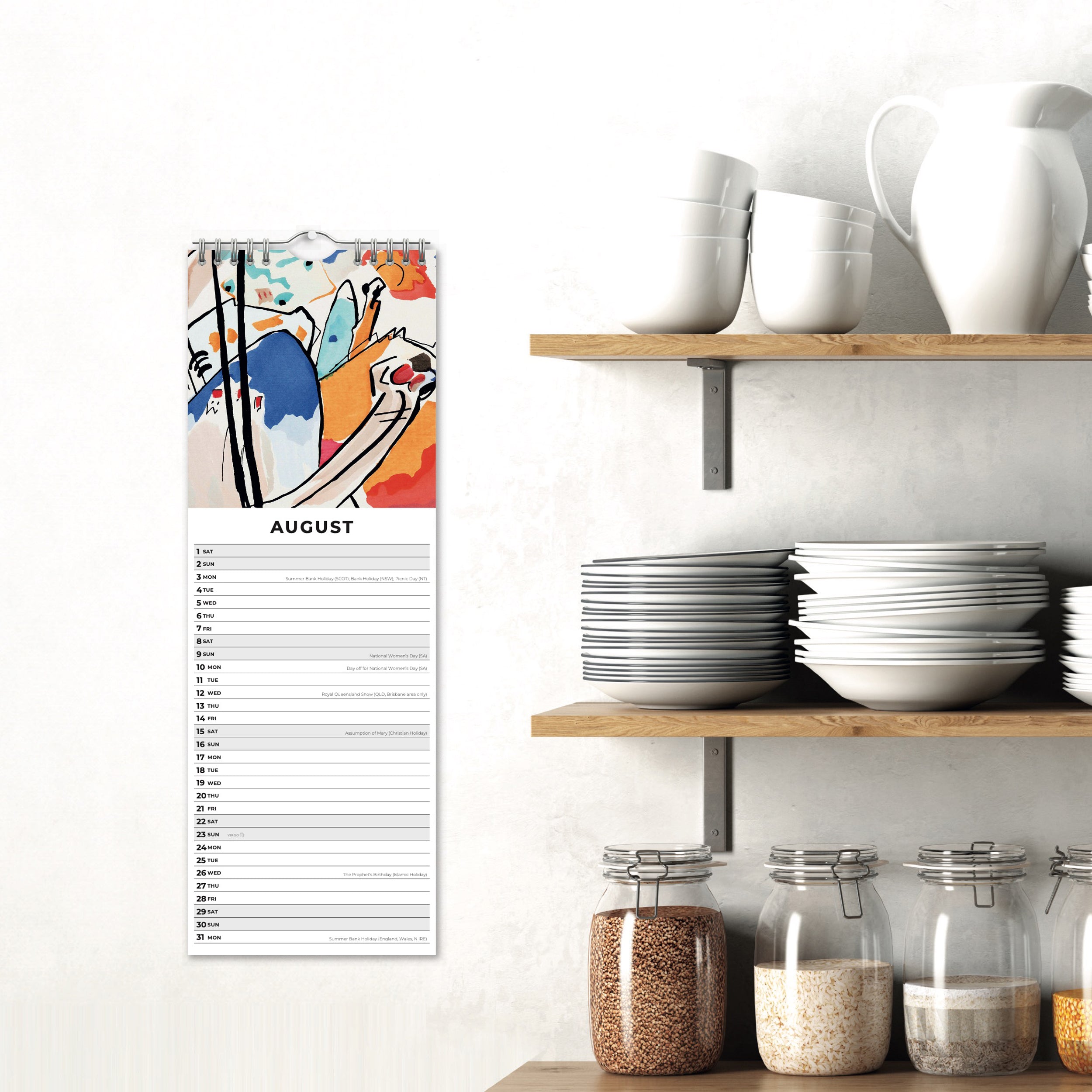 2026 Kandinsky - Slim Wall Calendar