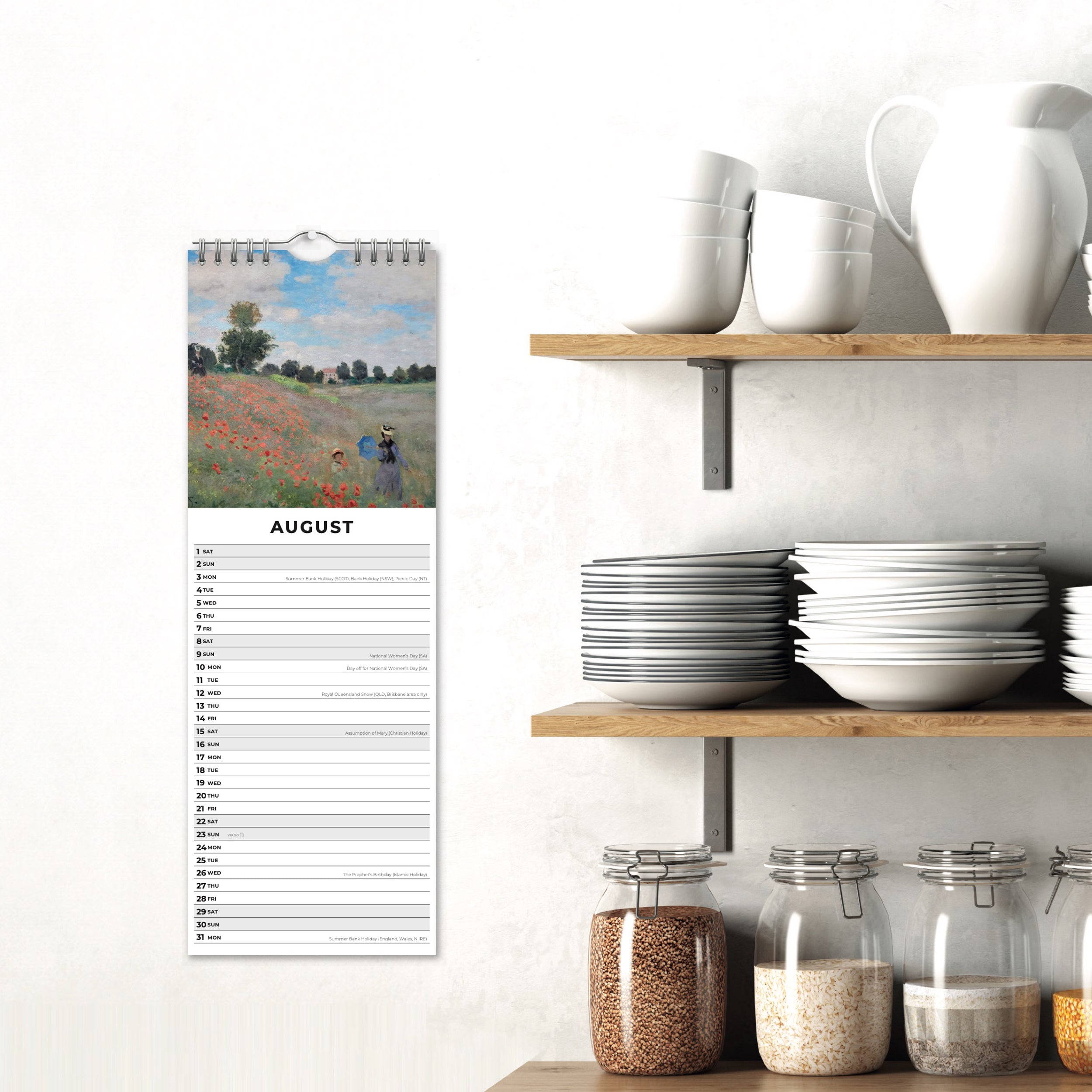 2026 Monet - Slim Wall Calendar