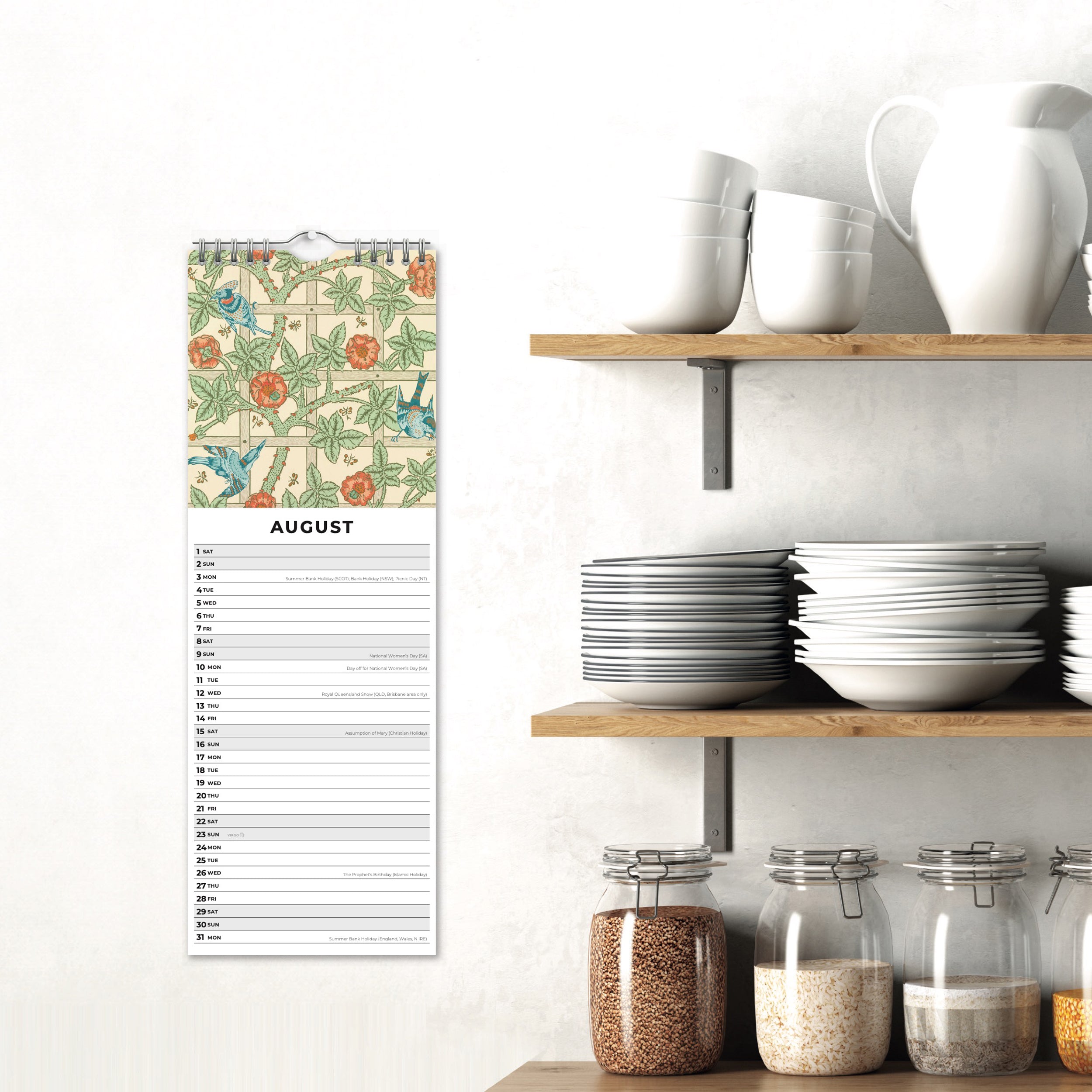2026 William Morris - Slim Wall Calendar