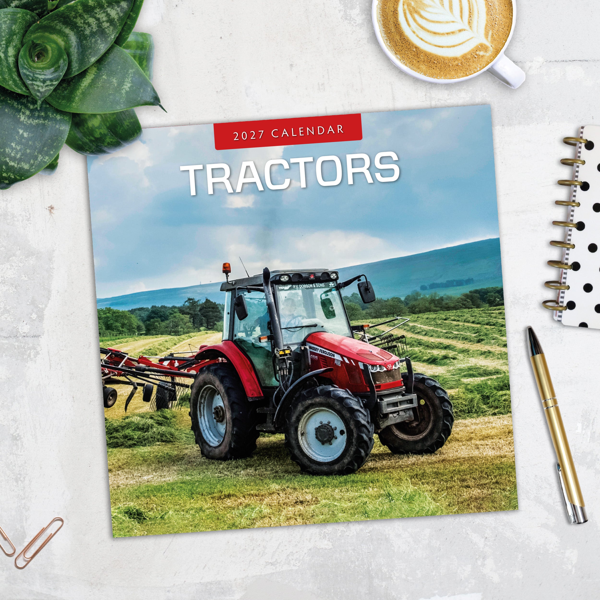 2027 Tractors - Square Wall Calendar