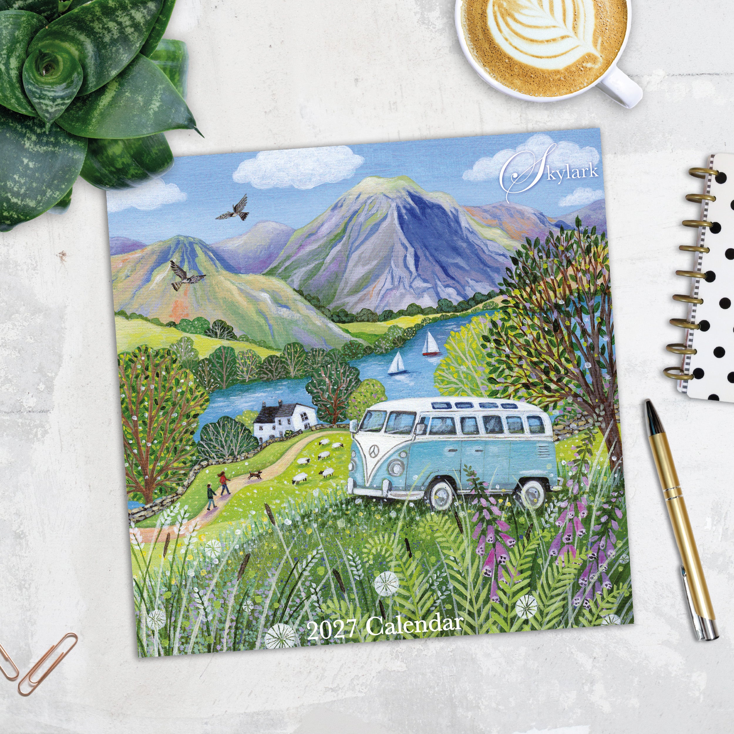 2027 Skylark - Campervan - Square Wall Calendar