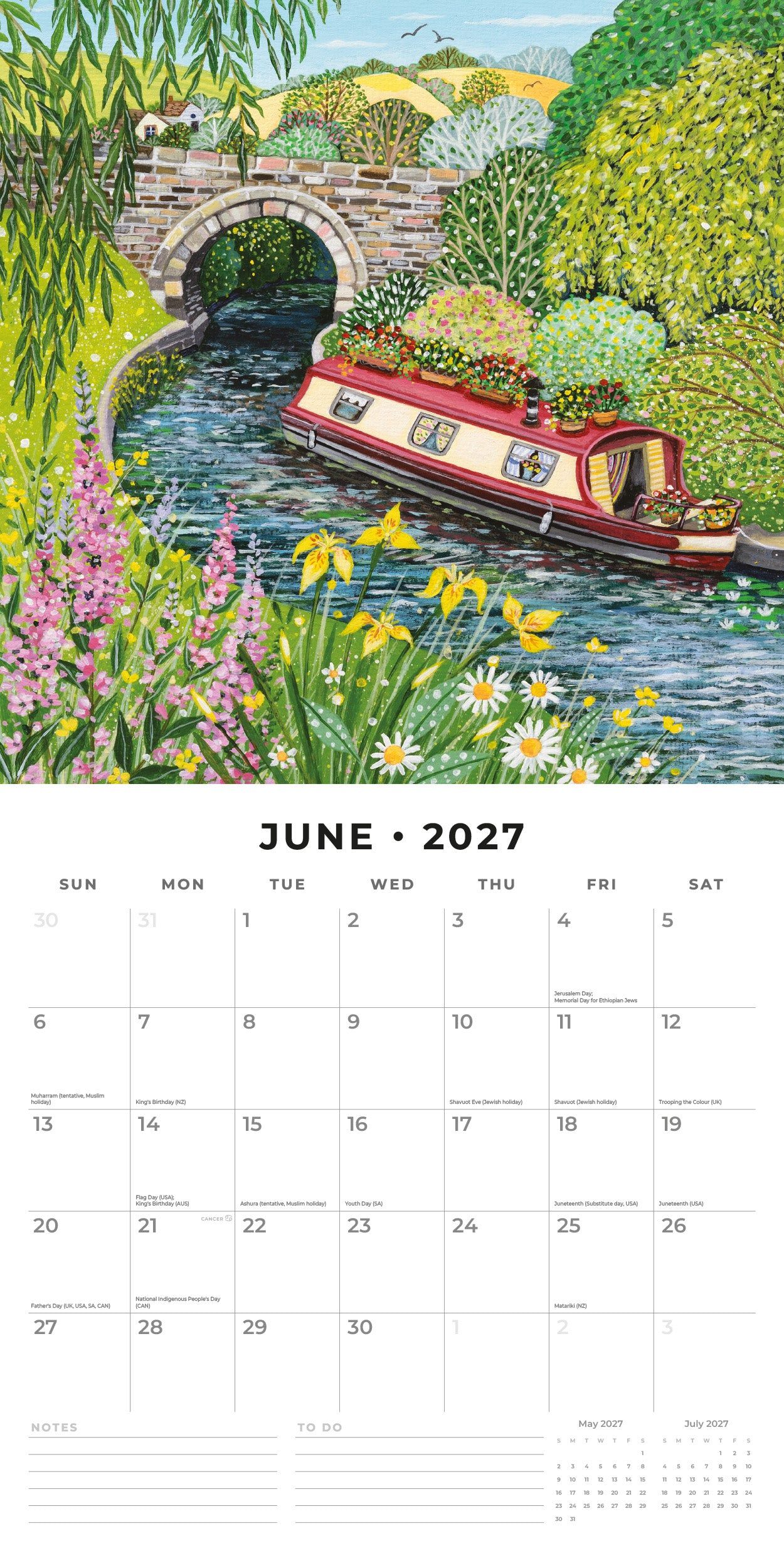 2027 Through the Seasons with Lucy Grossmith - Square Wall Calendar
