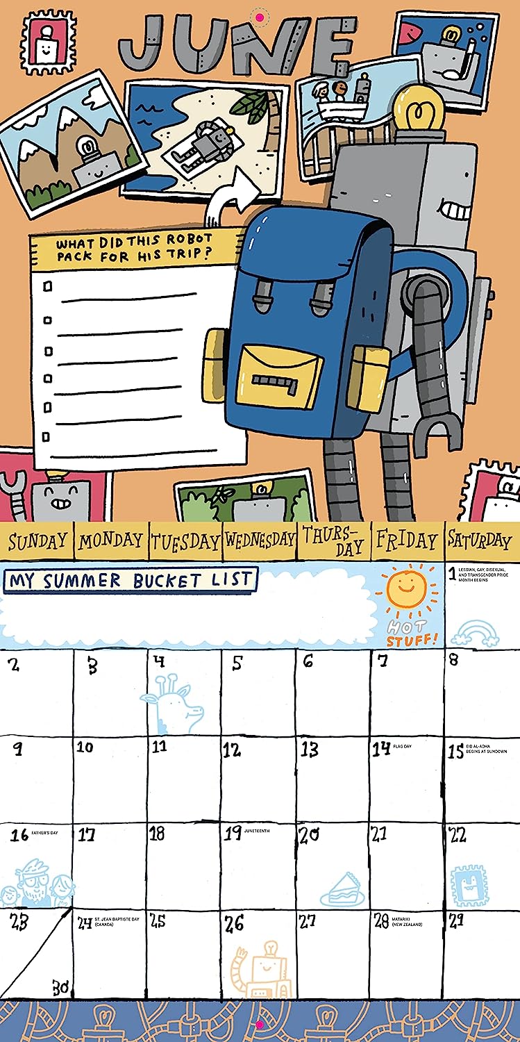 2024 Kid's Awesome Activity - Square Wall Calendar