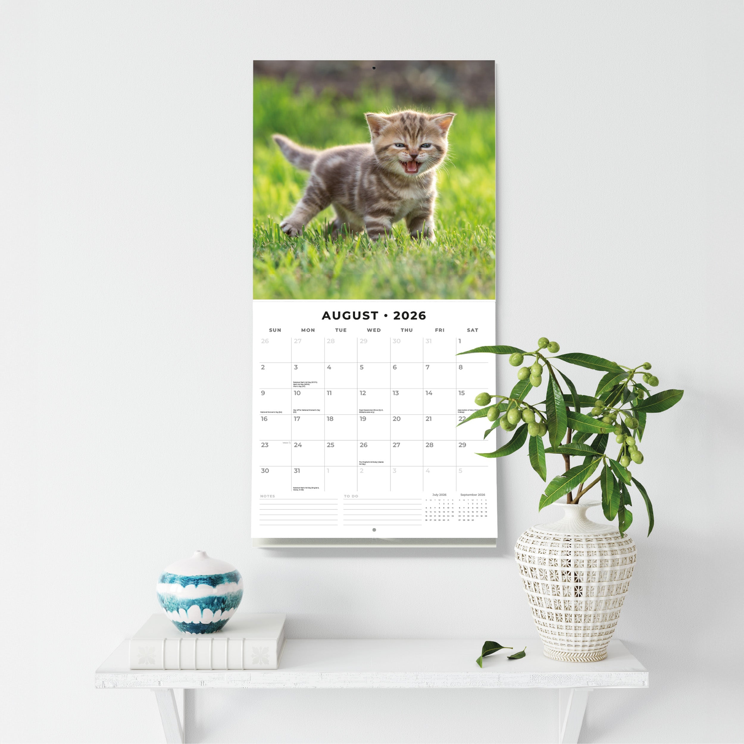 2026 Cute Kittens - Square Wall Calendar