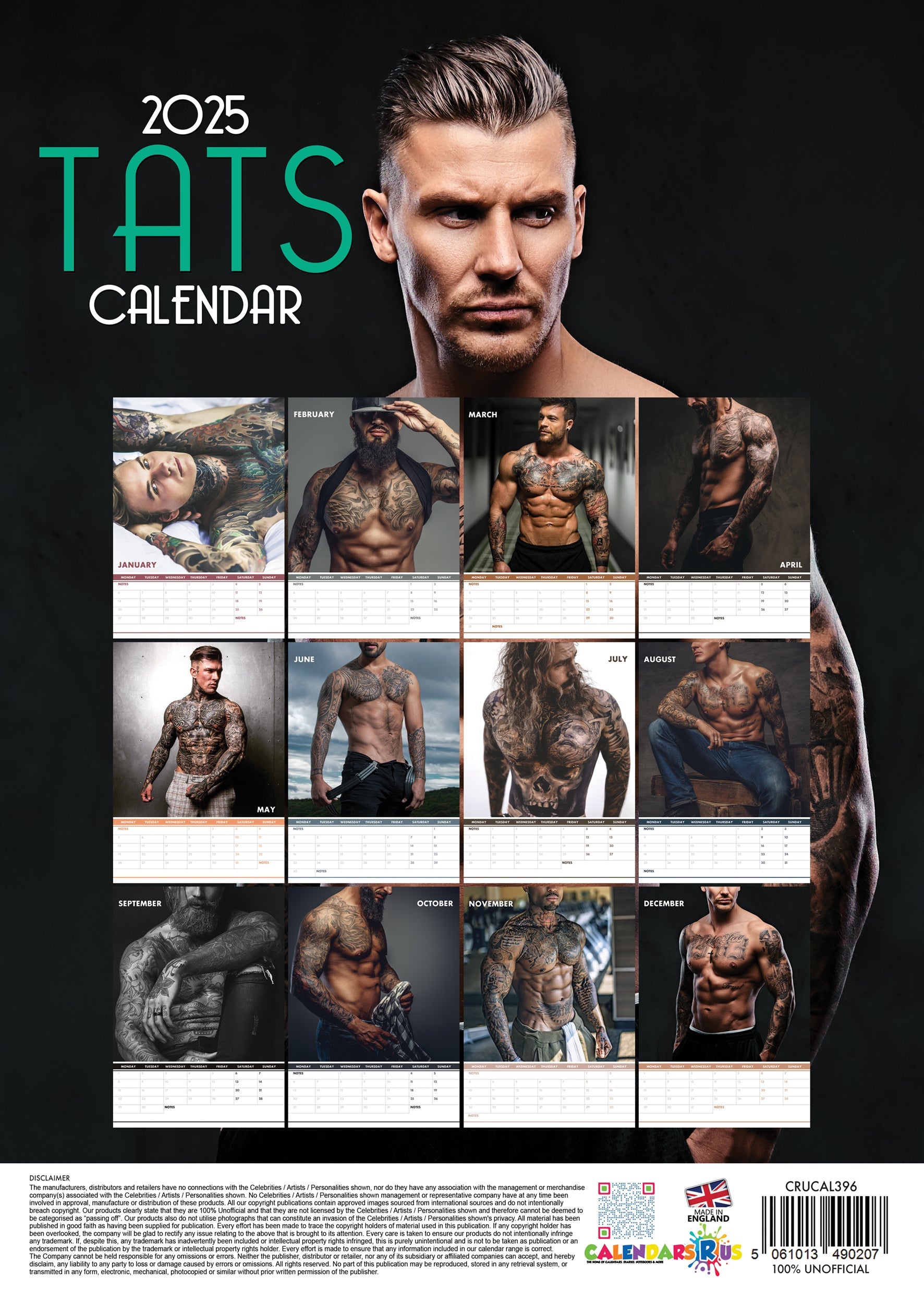 2025 Tats - A3 Wall Calendar