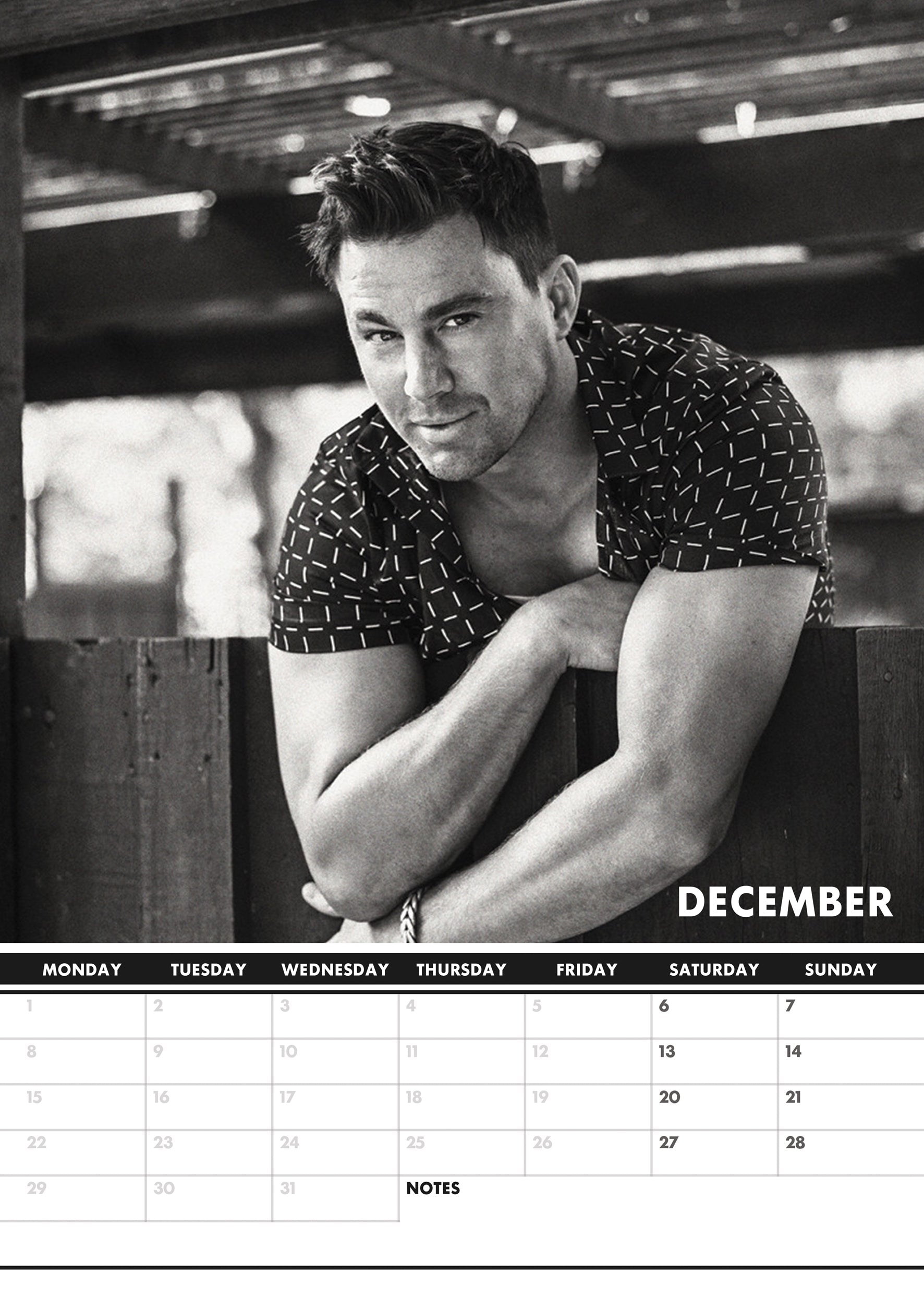 2025 Channing Tatum - A3 Wall Calendar