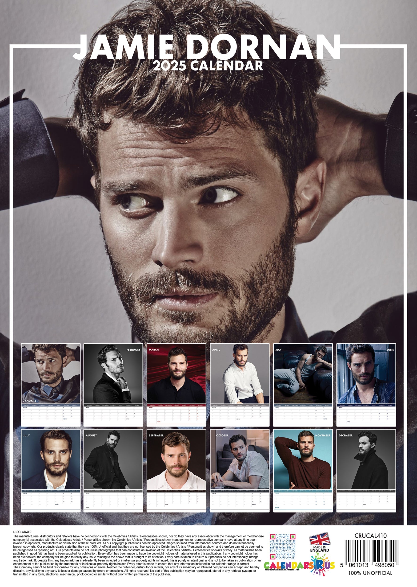 2025 Jamie Dornan - A3 Wall Calendar