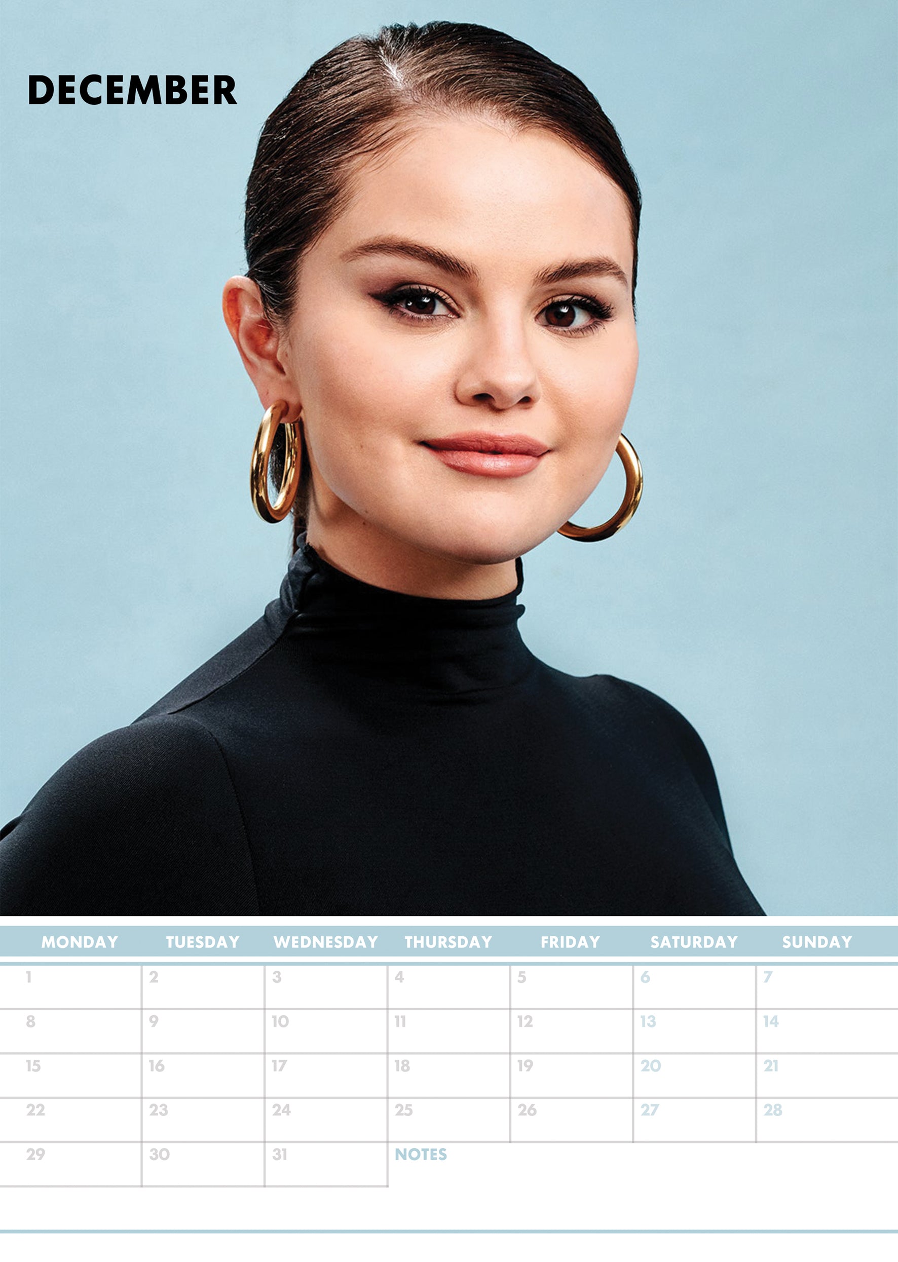 2025 Selena Gomez - A3 Wall Calendar