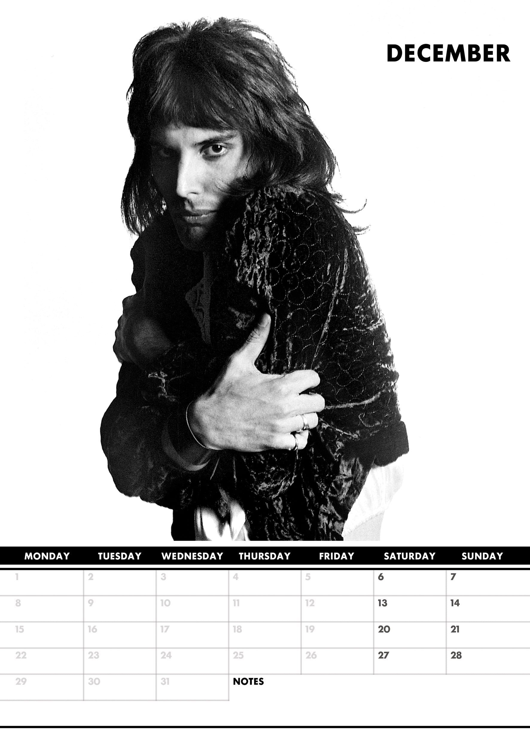 2025 Freddie Mercury - A3 Wall Calendar