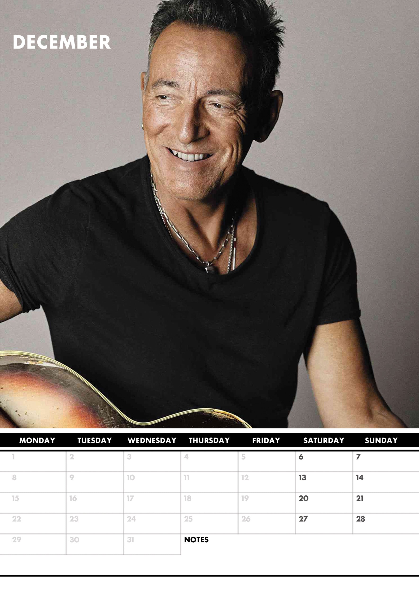 2025 Bruce Springsteen - A3 Wall Calendar