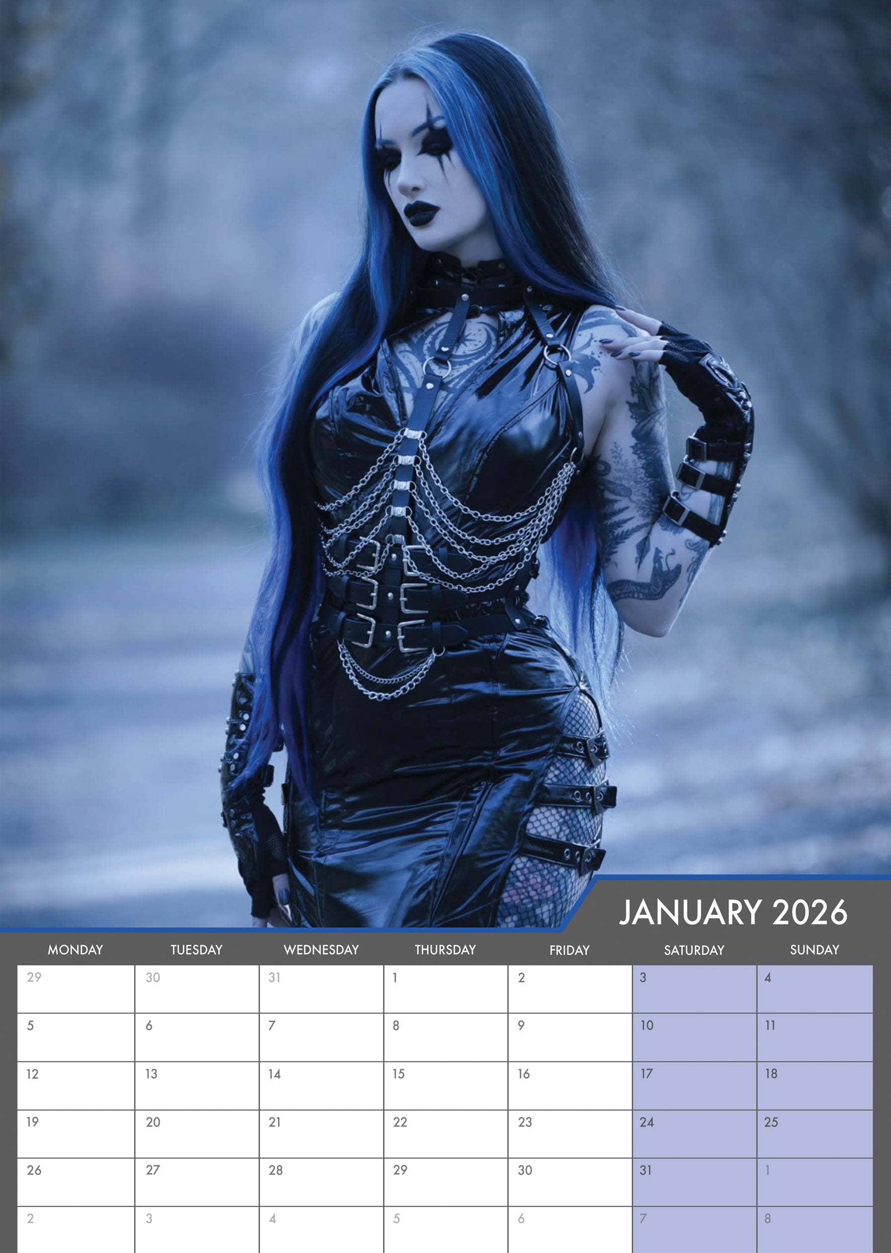 2026 Goth Girls - A3 Wall Calendar
