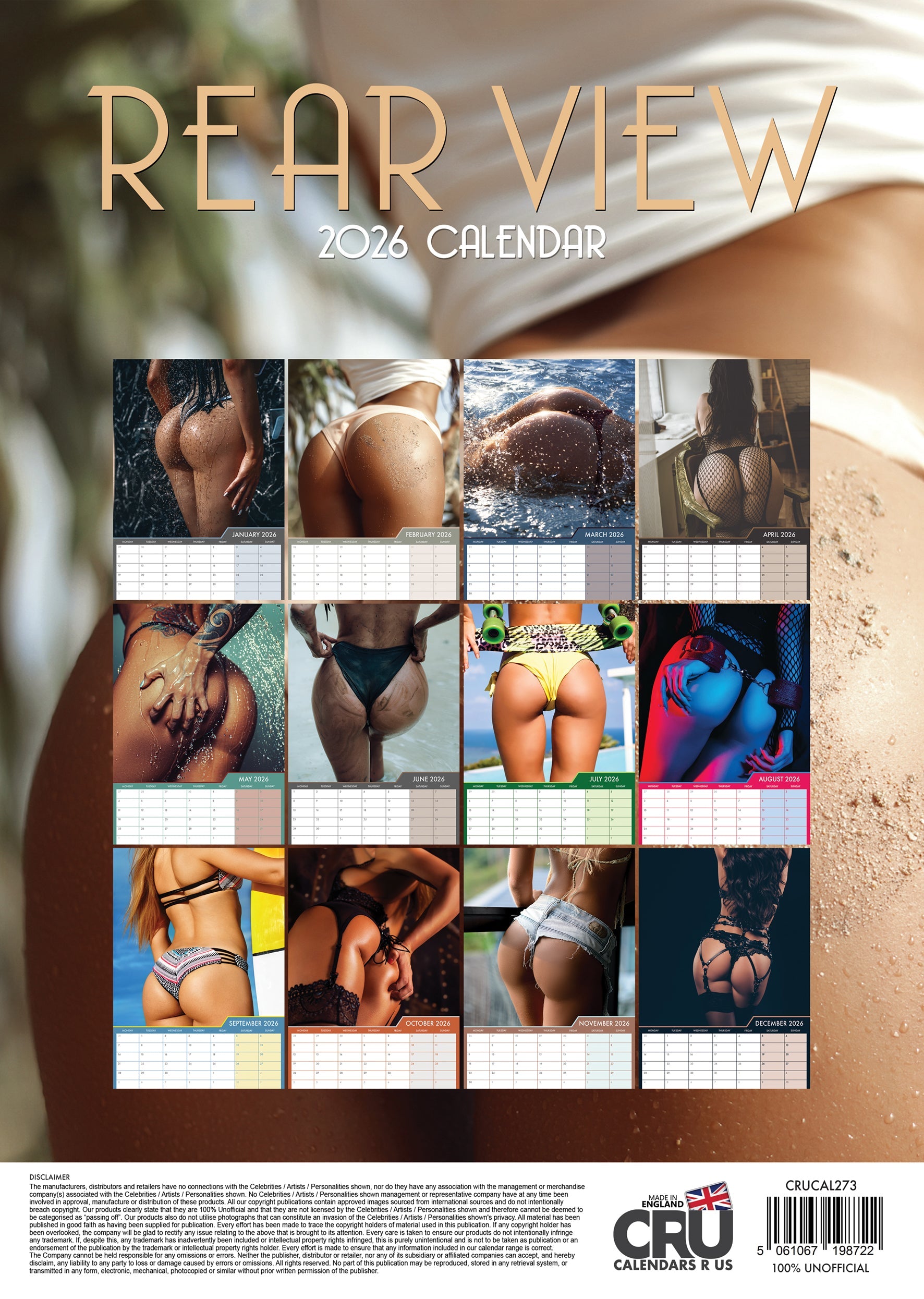 2026 Rear View - A3 Wall Calendar