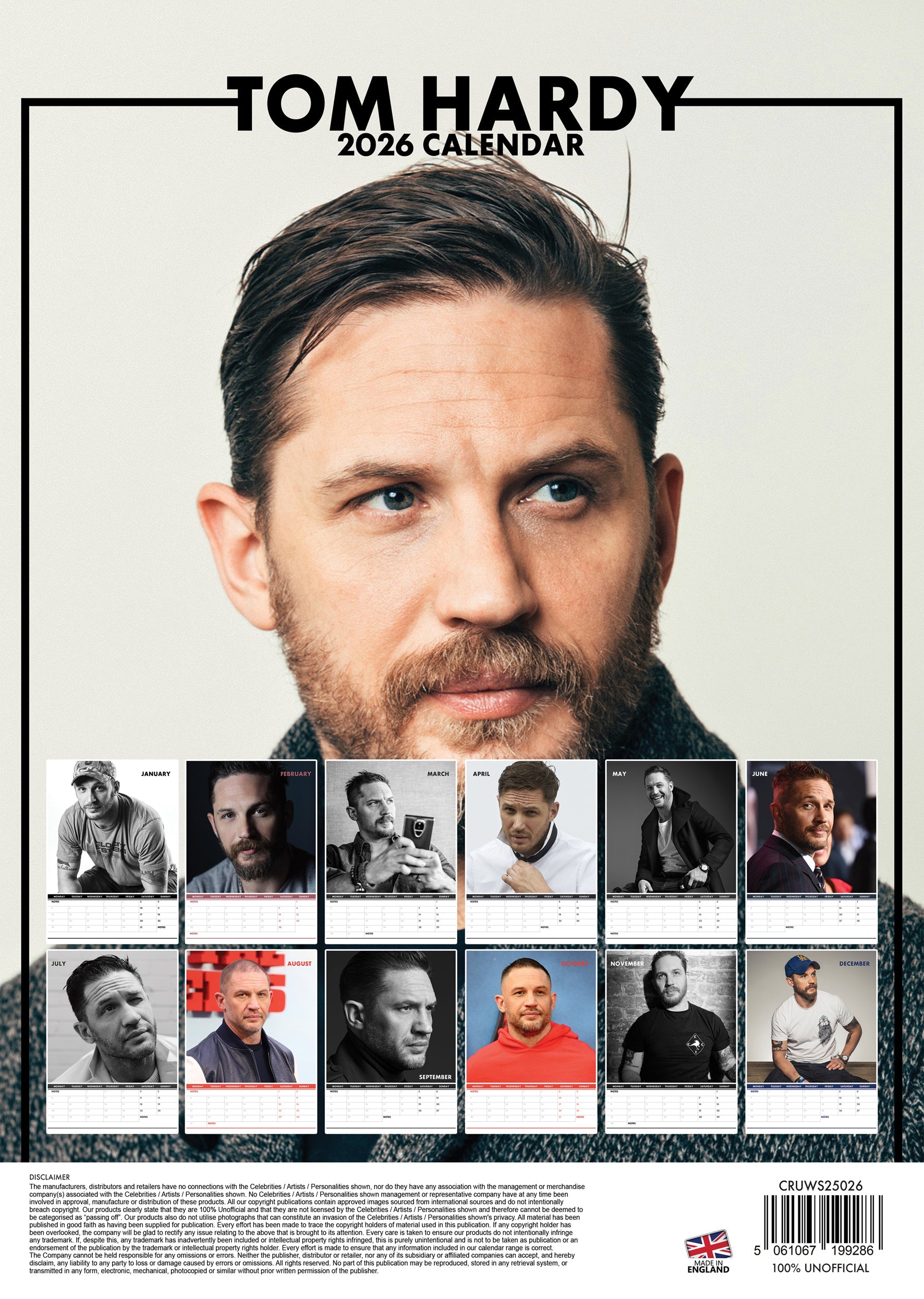 2026 Tom Hardy A3 Wall Calendar 3 C3280eae Db6a 4b3e Ad1b 