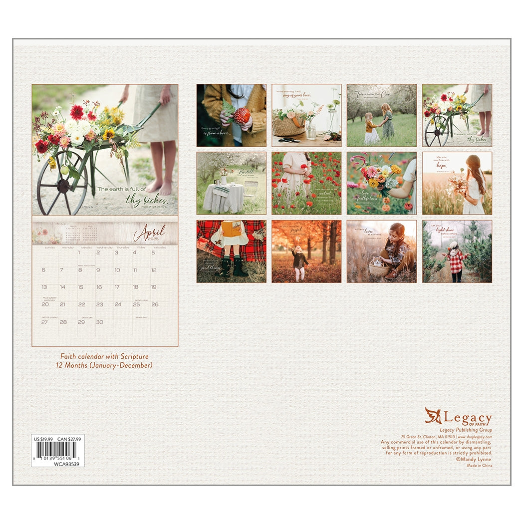 2025 Legacy Living In The Light - Deluxe Wall Calendar