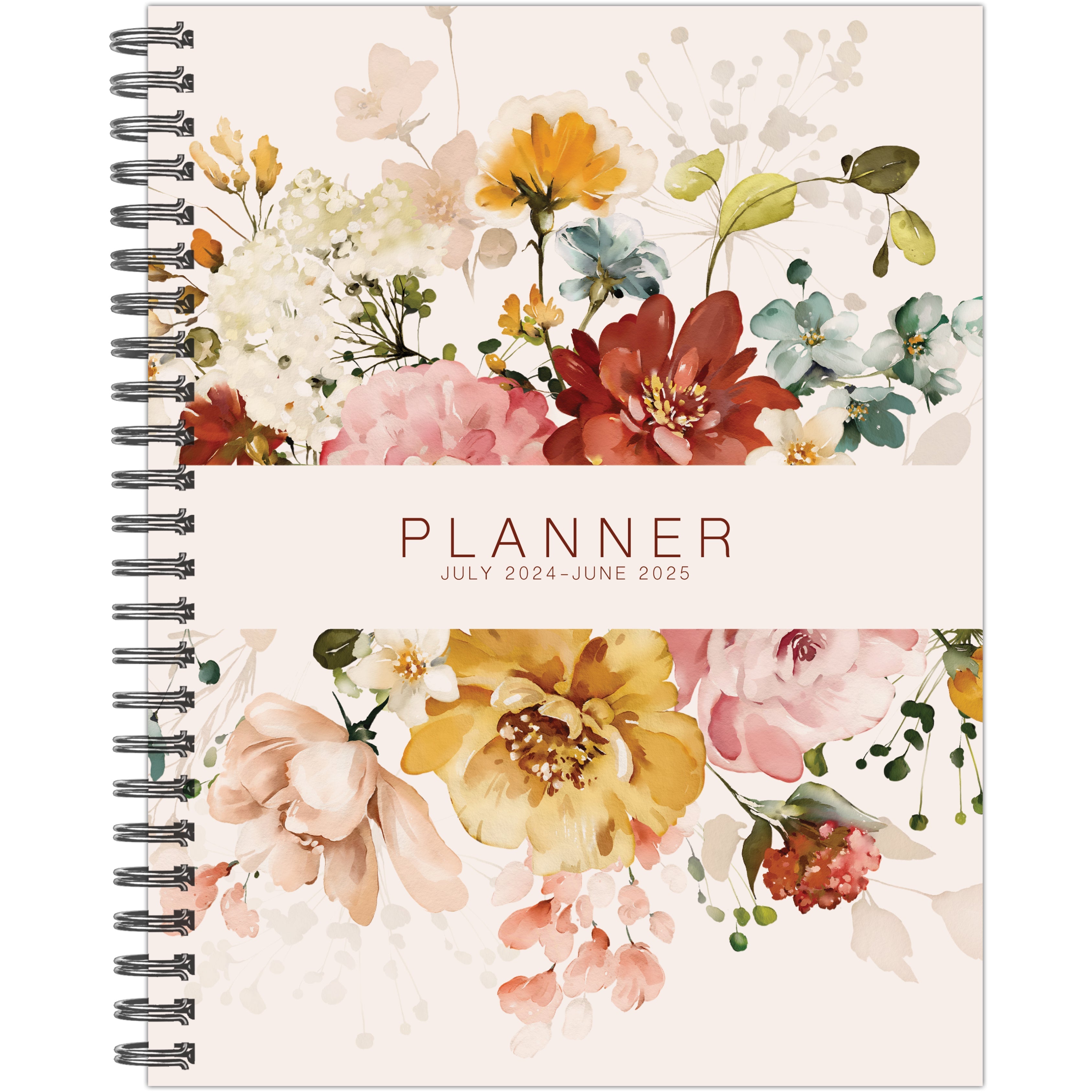 July 2024 - June 2025 Vintage Floral - Large Weekly & Monthly Academic Year Diary/Planner