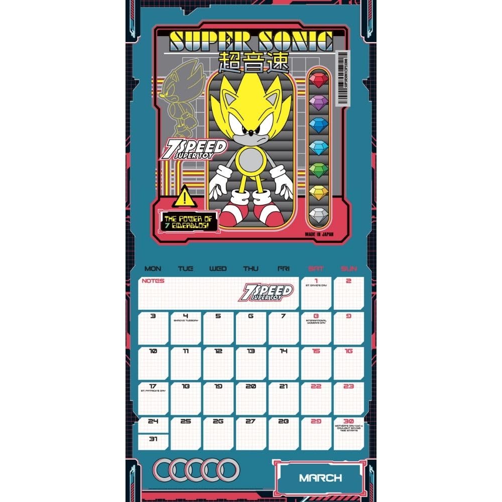 2025 Sonic The Hedgehog - Square Wall Calendar