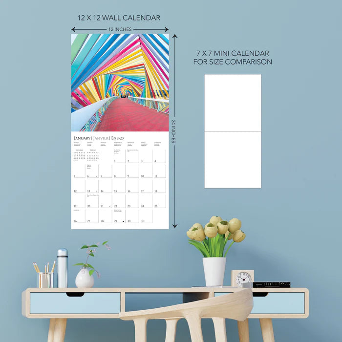 2025 A Colorful World - Square Wall Calendar