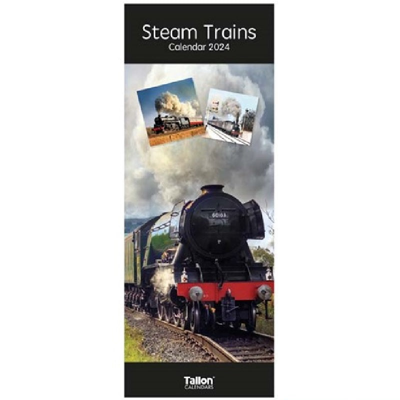 2024 Steam Trains Super - Slim Wall Calendar
