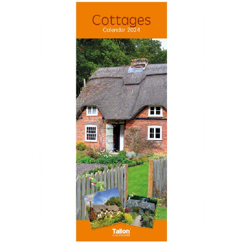 2024 Cottages Super Slim Wall Calendar