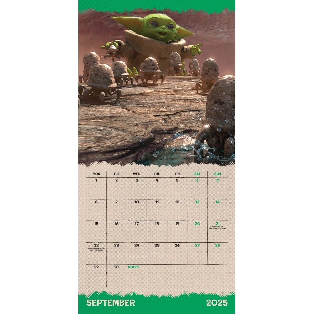 2025 Star Wars The Mandalorian Grogu - Square Wall Calendar