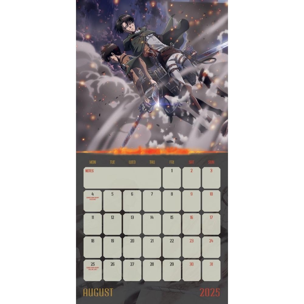 2025 Attack On Titan - Square Wall Calendar