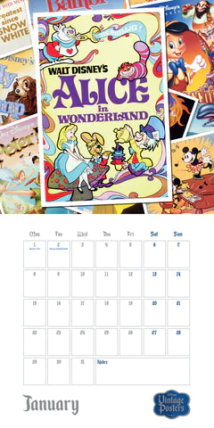 2024 Disney Vintage Posters - Square Wall Calendar  SOLD OUT