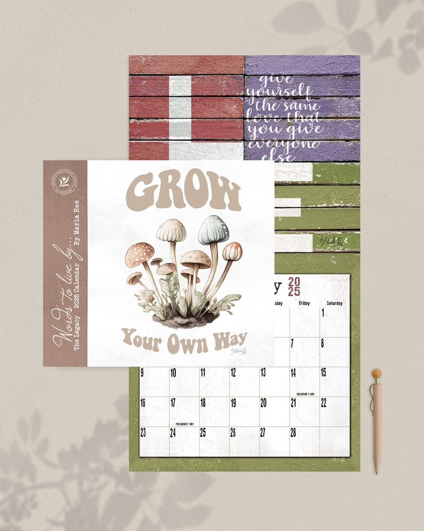 2025 Legacy Words To Live By - Deluxe Wall Calendar