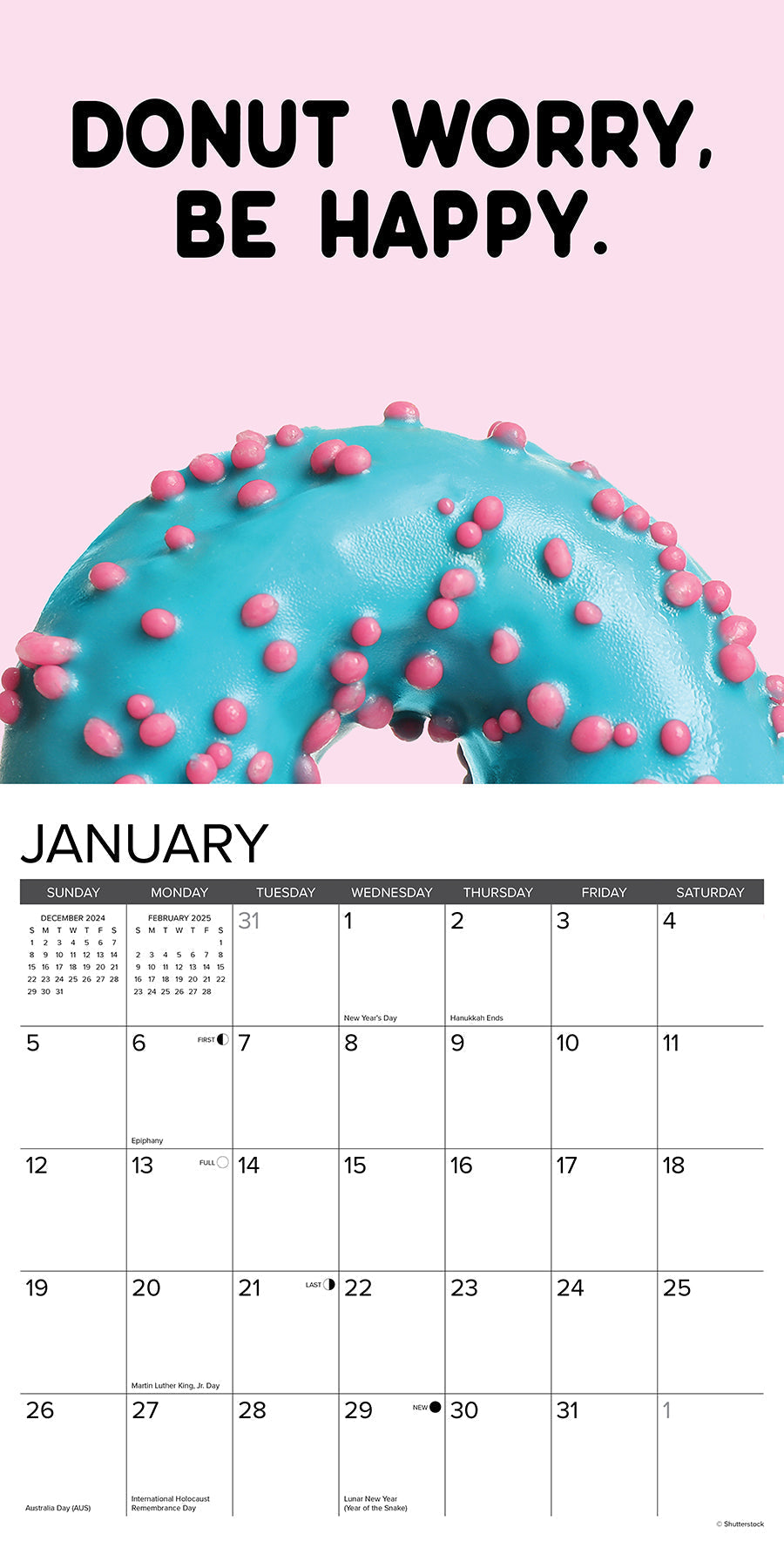 2025 Do or Donut - Square Wall Calendar (US Only)