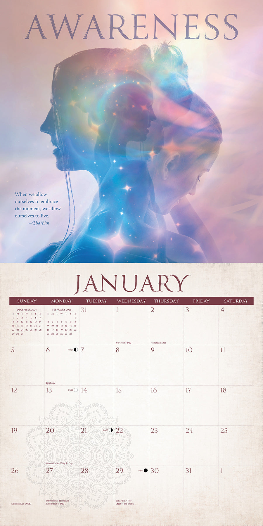 2025 Meditation - Square Wall Calendar (US Only)