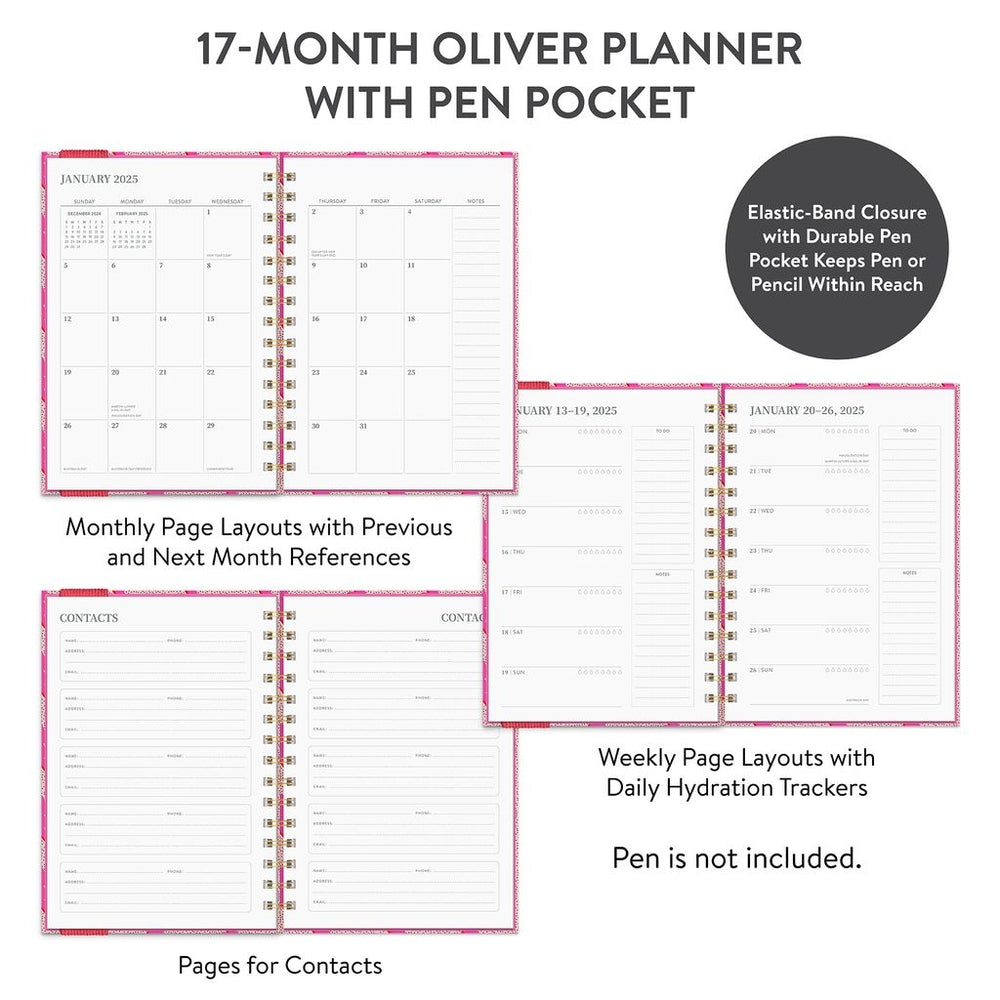 2025 Charged Up Oliver - Weekly & Monthly Diary/Planner