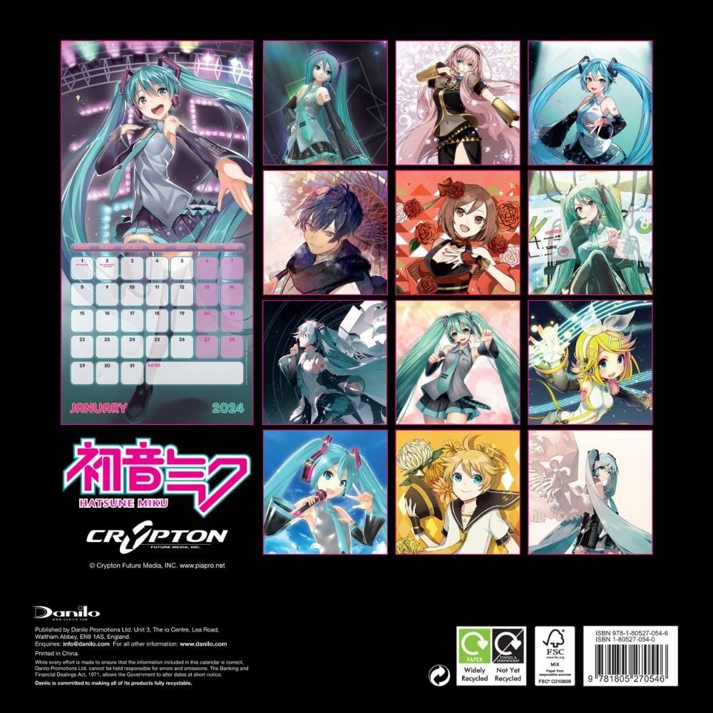 2024 Hatsune Miku - Square Wall Calendar  SOLD OUT