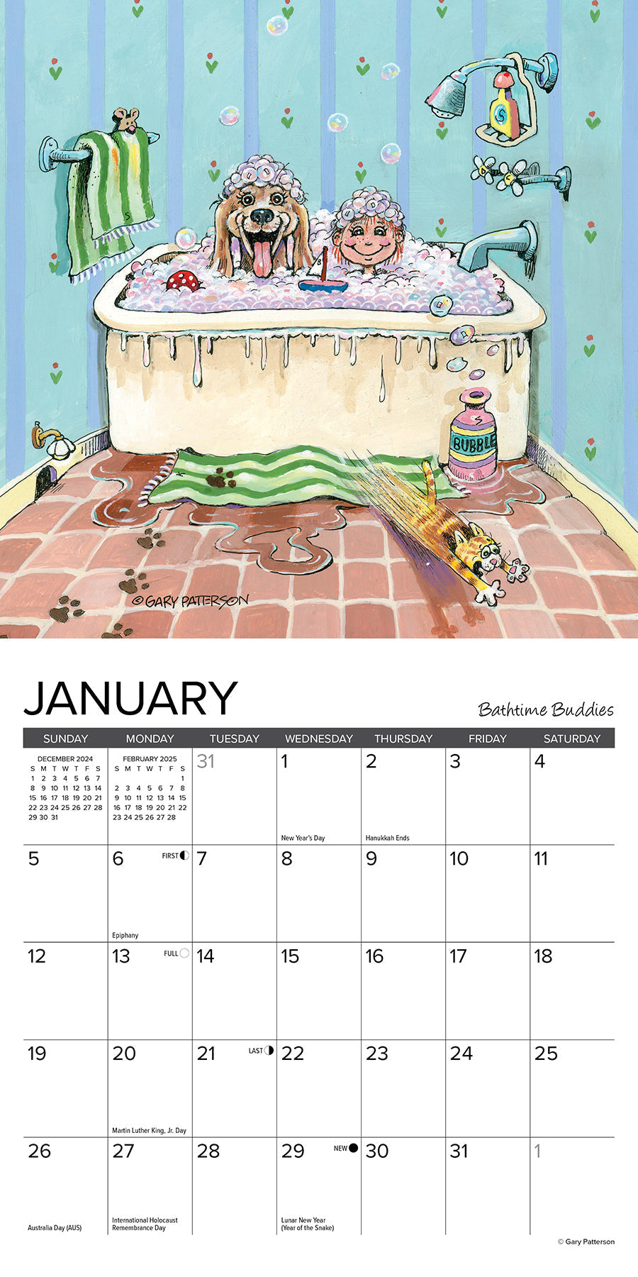 2025 Paws & Claws by Gary Patterson - Mini Wall Calendar (US Only)