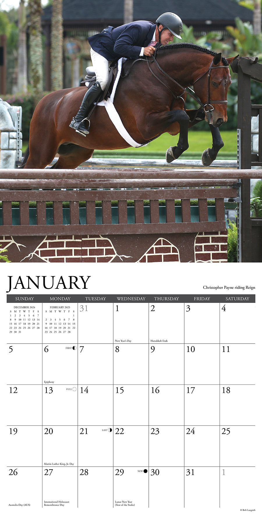 2025 Hunter & Jumper - Square Wall Calendar (US Only)