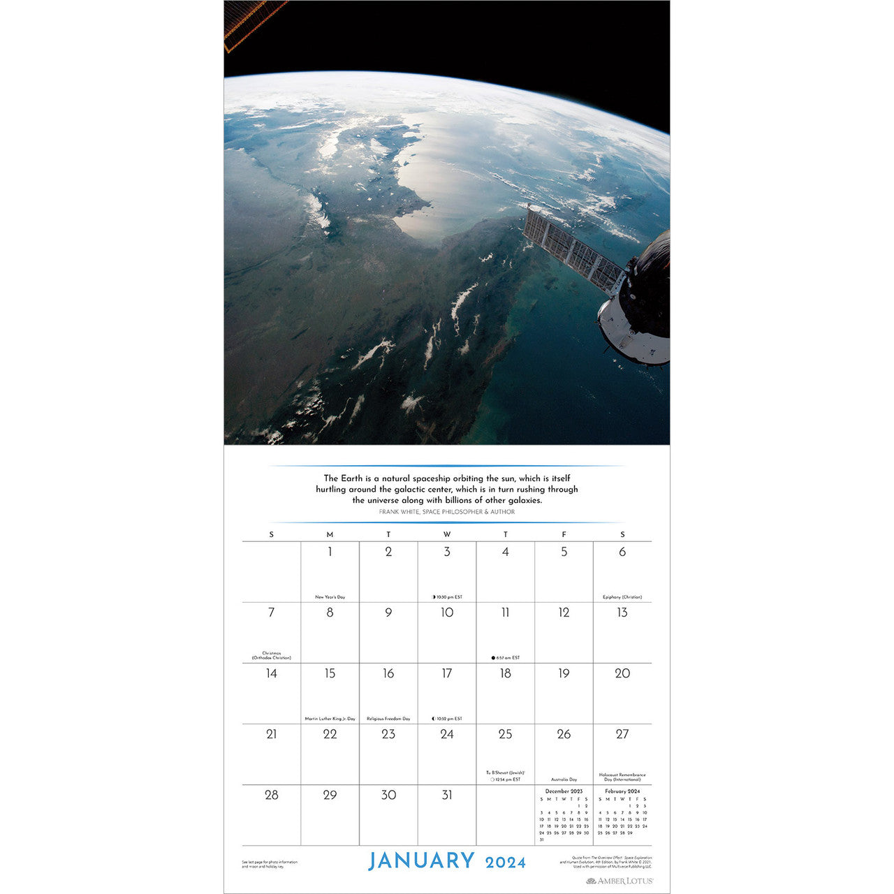 2024 Spaceship Earth - Square Wall Calendar