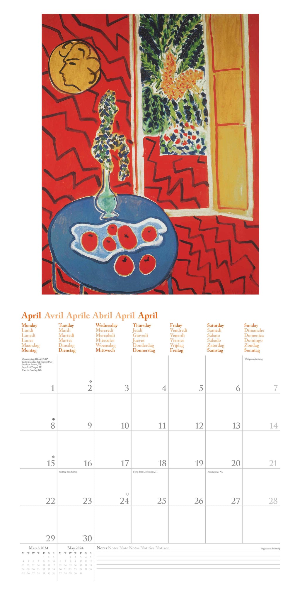 2024 Henri Matisse Square Wall Calendar Art Calendars