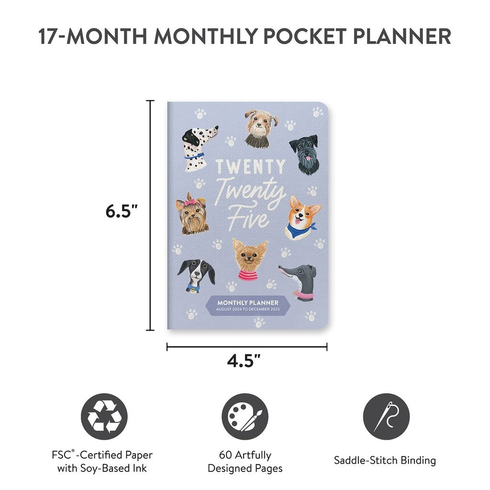 2025 Doggone Cute - Monthly Pocket Diary/Planner