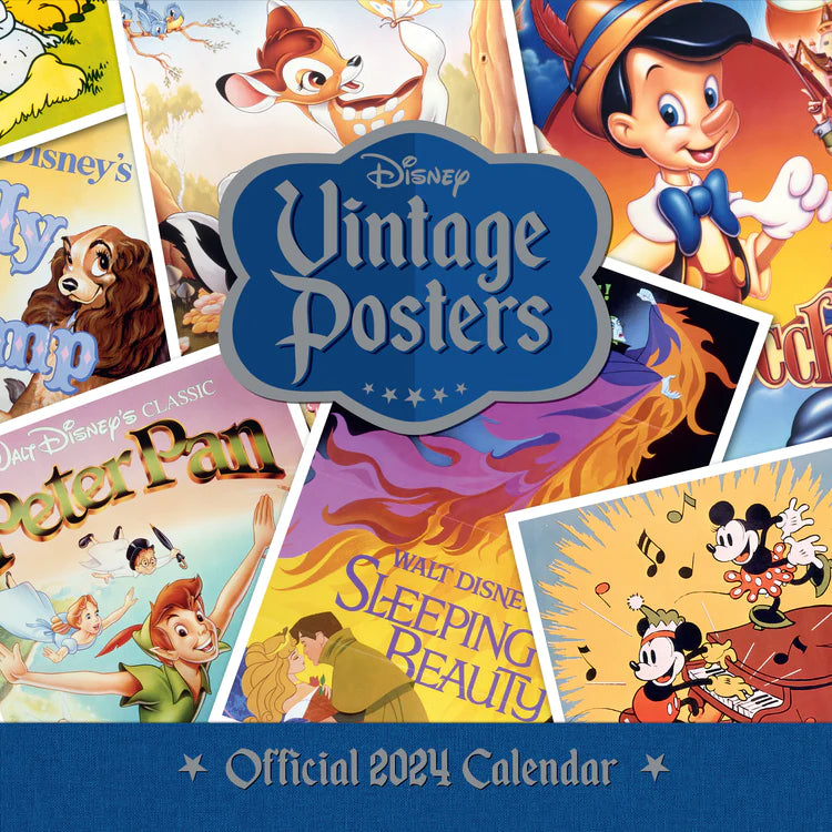 2024 Disney Vintage Posters Square Wall Calendar