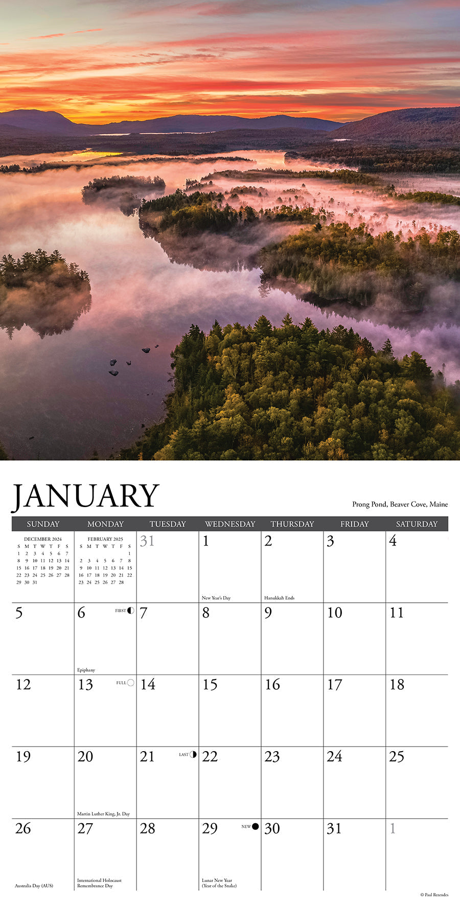 2025 Beautiful New England - Square Wall Calendar (US Only)
