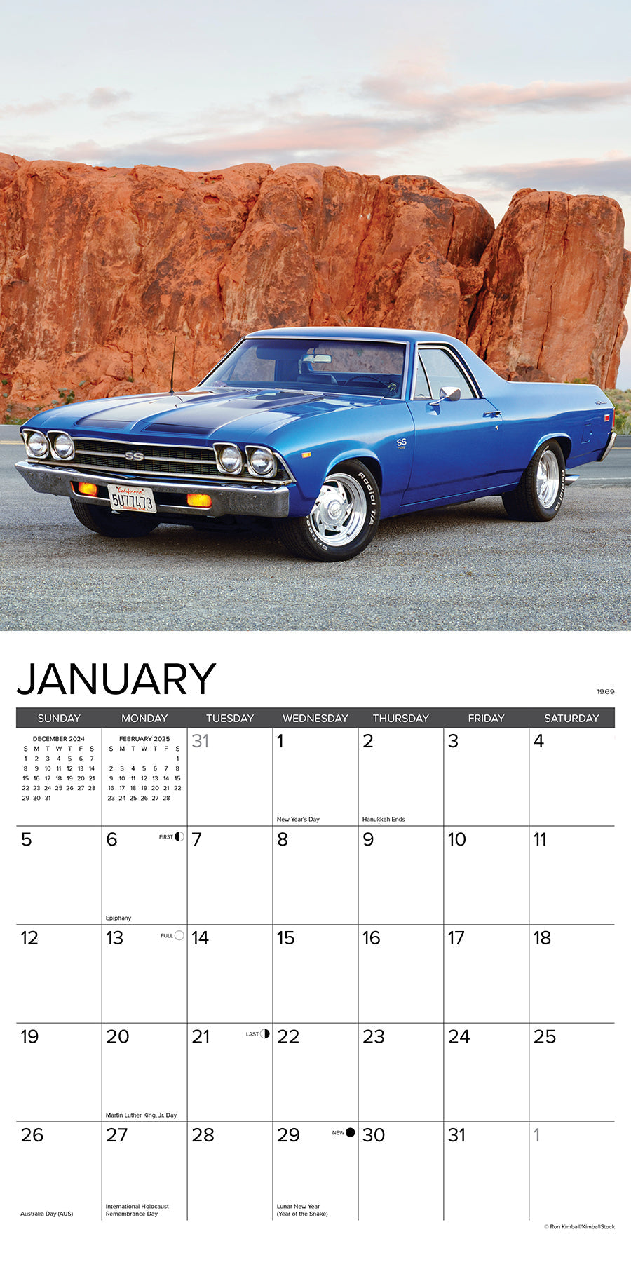 2025 El Camino - Square Wall Calendar (US Only)