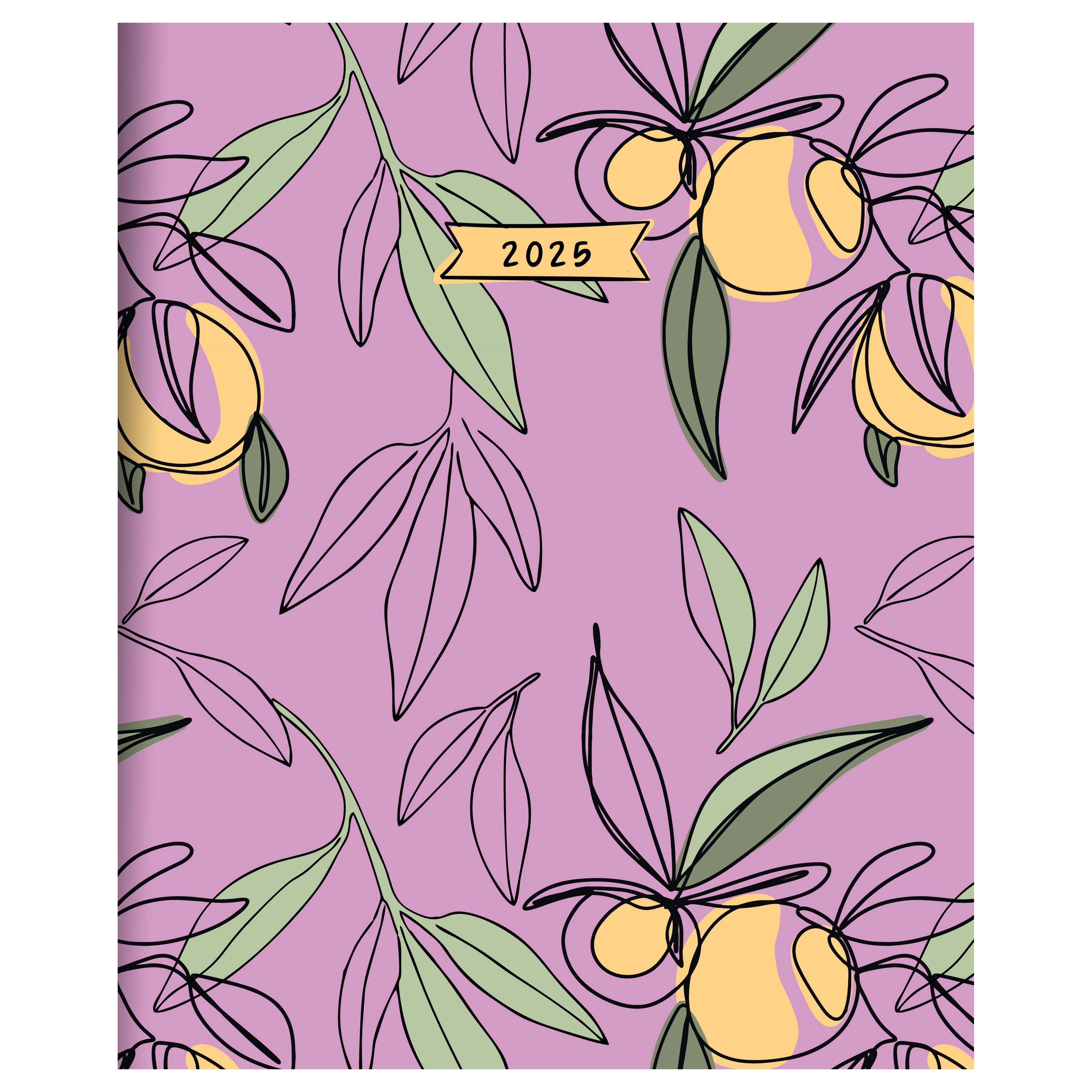 2025 Lemon and Lavender - Large Monthly Diary/Planner