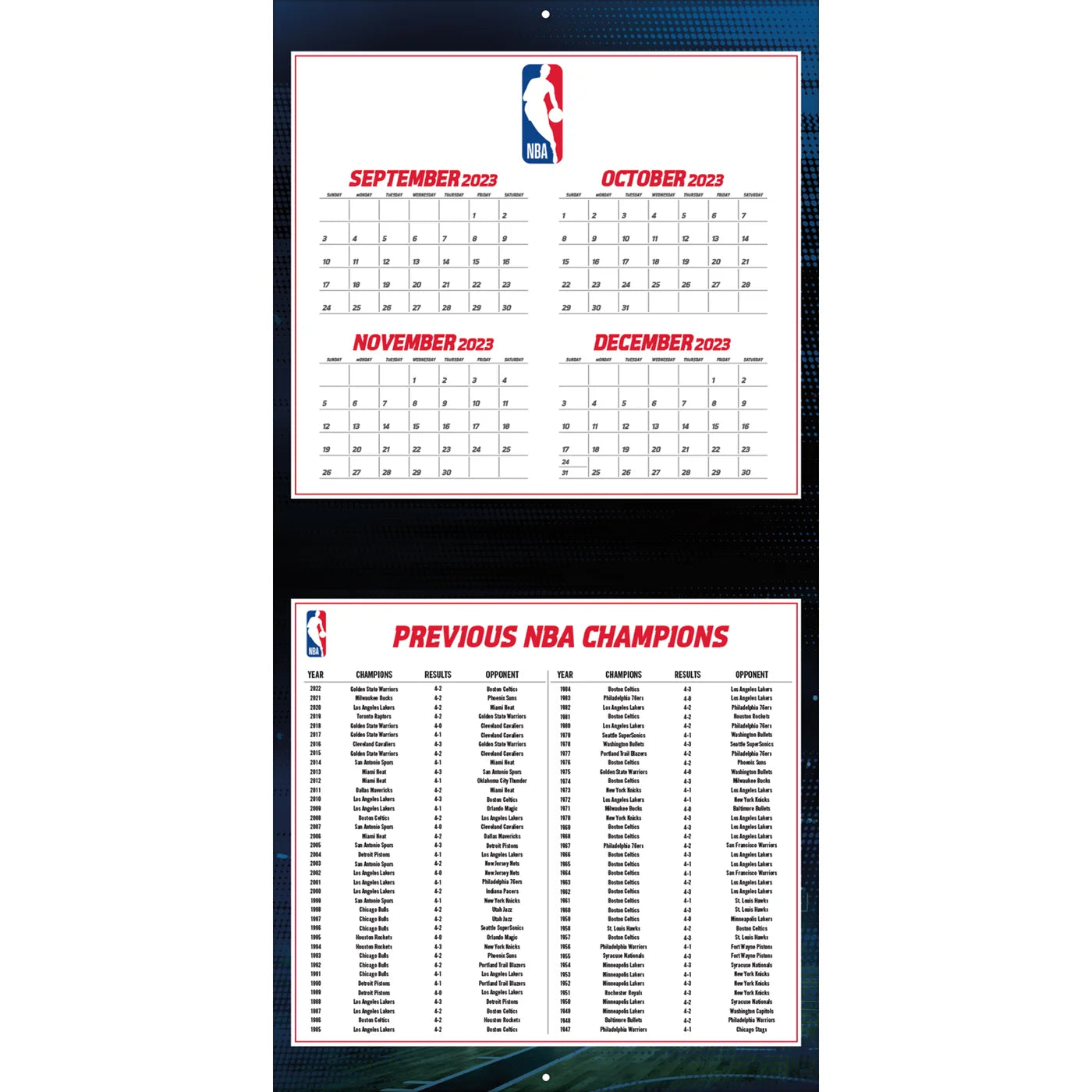 2024 NBA Elite - Square Wall Calendar