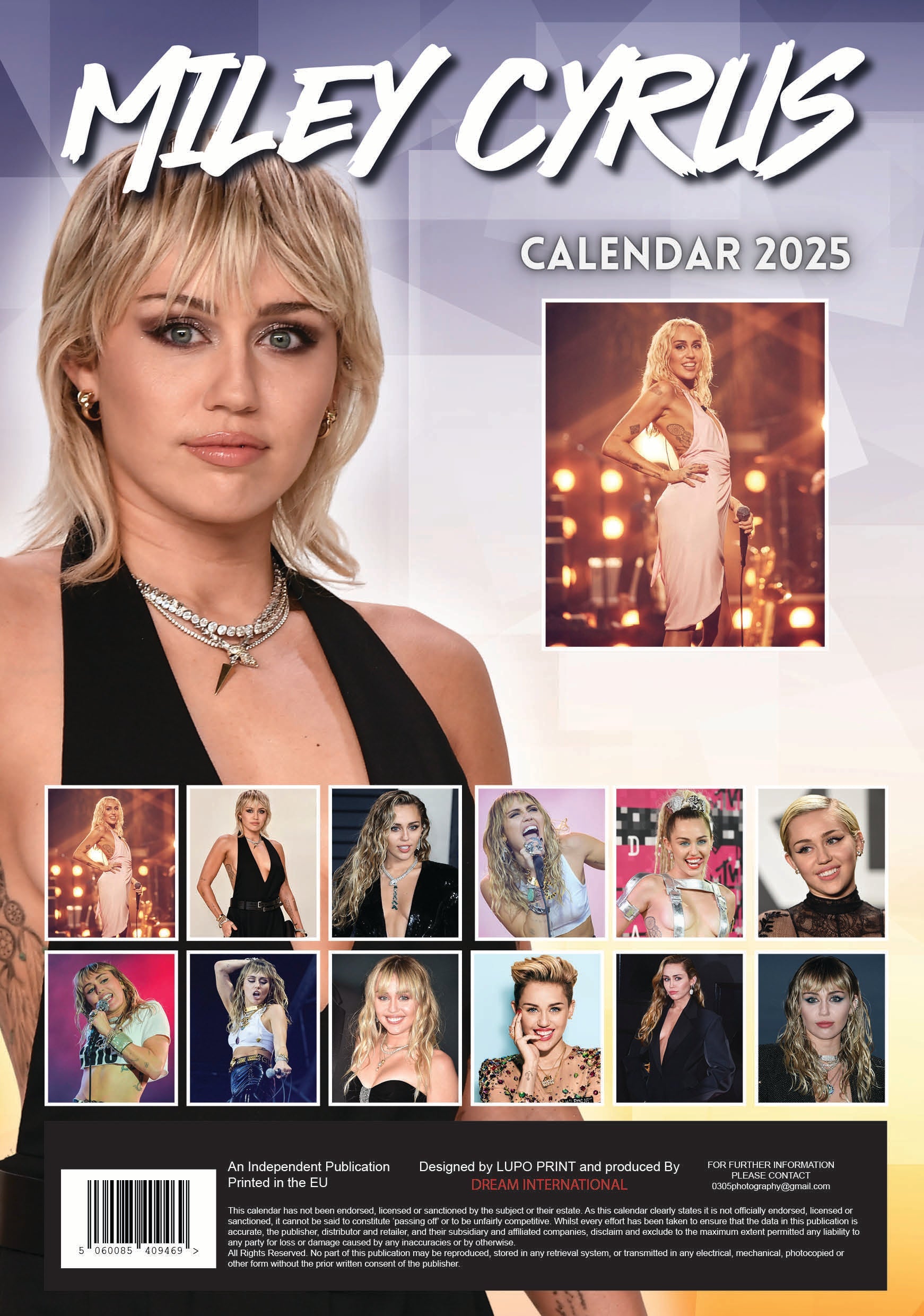 2025 Miley Cyrus - A3 Wall Calendar
