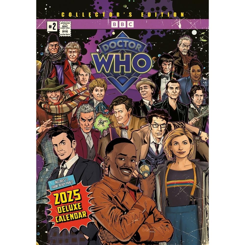 2025 Doctor Who Classic - A3 Deluxe Wall Calendar