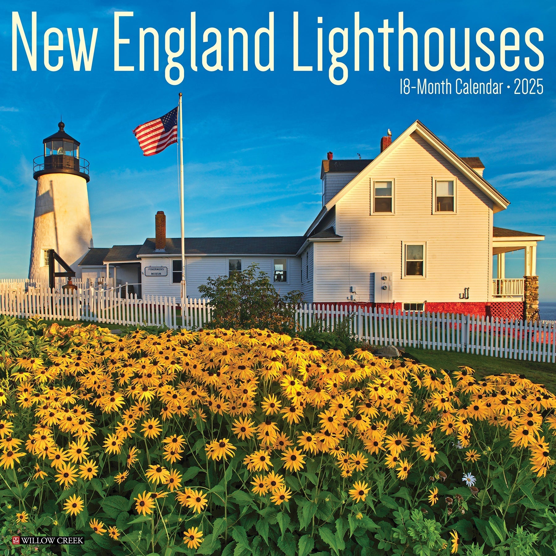 2025 New England Lighthouses - Square Wall Calendar (US Only)