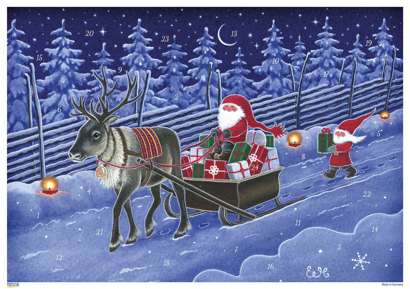 Reindeer - Poster Advent Calendar