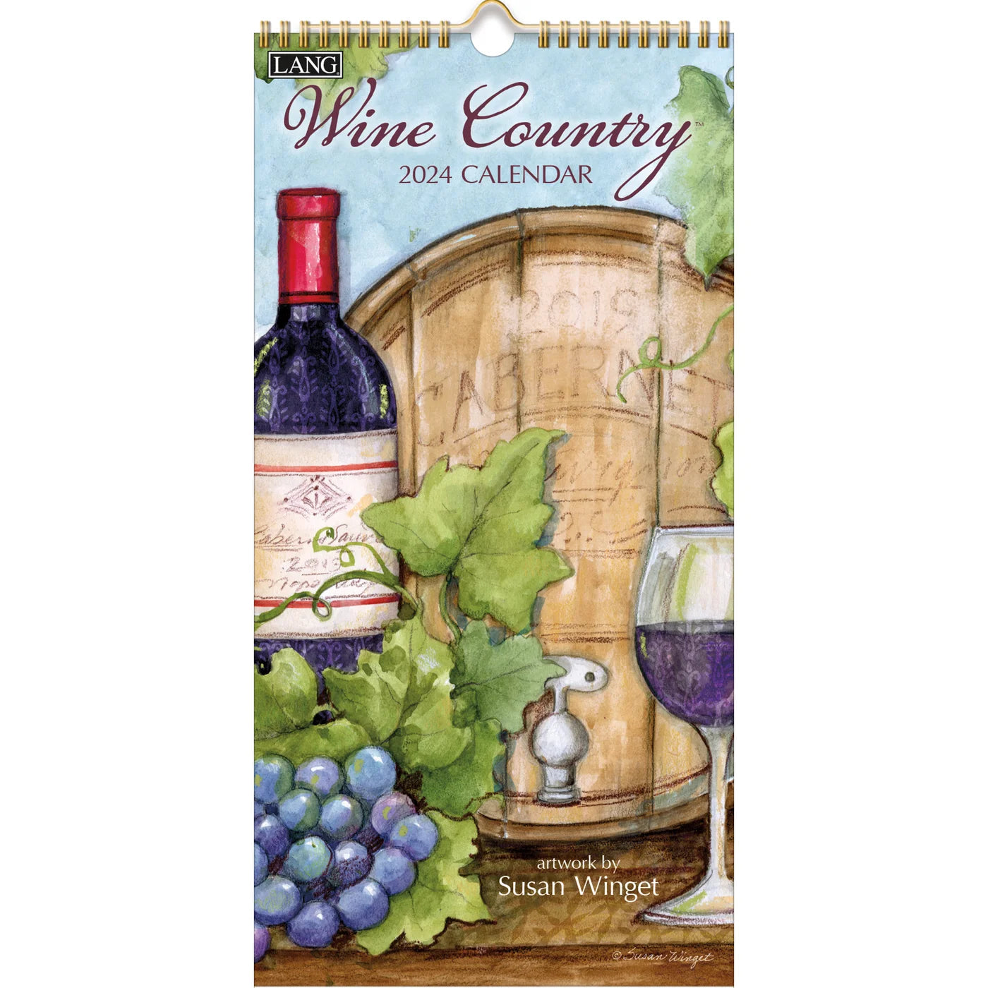 2024 Wine Country - Slim Wall Calendar