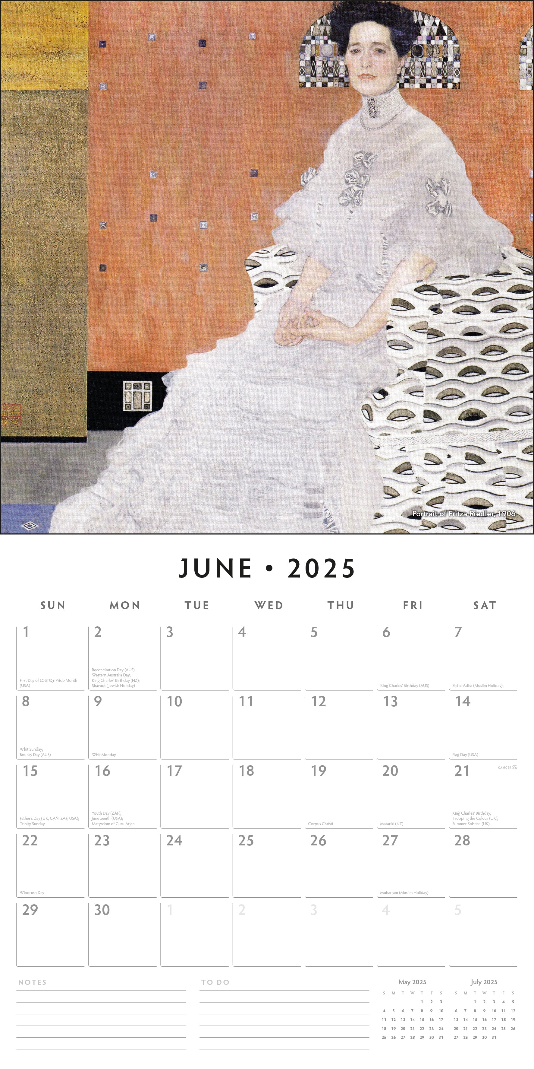 2025 Klimt - Square Wall Calendar