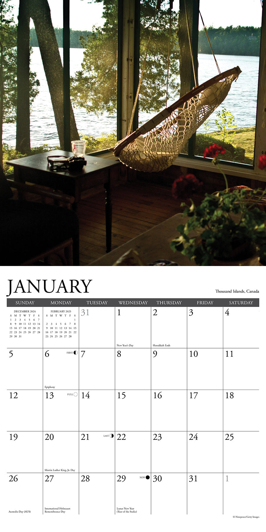 2025 Porch View - Square Wall Calendar (US Only)