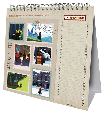 2024 Harry Potter Postcard - Desk Easel Calendar