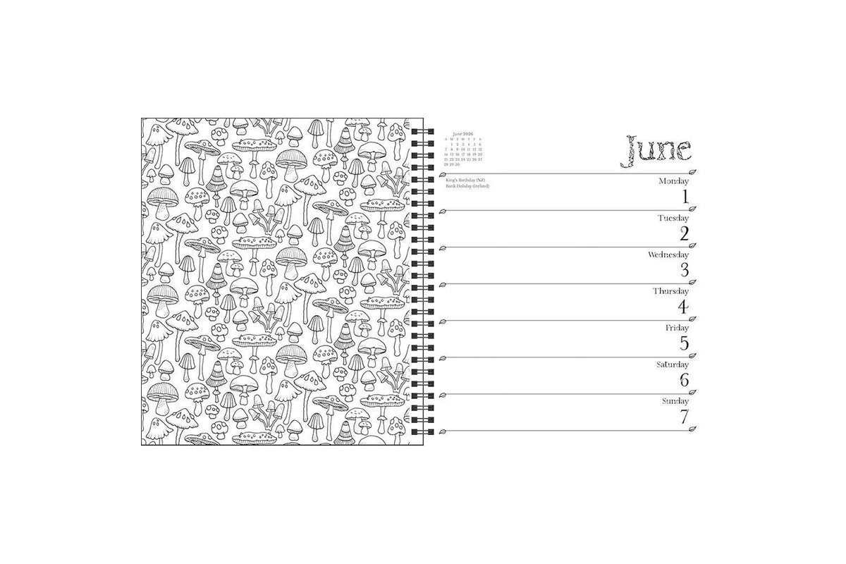 2026 Johanna Basford Coloring - Weekly Diary/Planner